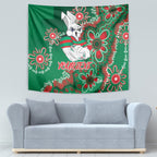 Personalised Rabbitohs NAIDOC Week 2024 Tapestry Aboriginal Fire Burning Sparks