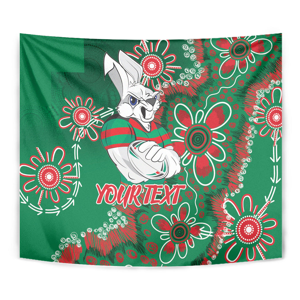 Personalised Rabbitohs NAIDOC Week 2024 Tapestry Aboriginal Fire Burning Sparks