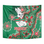 Personalised Rabbitohs NAIDOC Week 2024 Tapestry Aboriginal Fire Burning Sparks