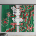Personalised Rabbitohs NAIDOC Week 2024 Window Curtain Aboriginal Fire Burning Sparks