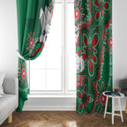 Personalised Rabbitohs NAIDOC Week 2024 Window Curtain Aboriginal Fire Burning Sparks