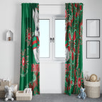 Personalised Rabbitohs NAIDOC Week 2024 Window Curtain Aboriginal Fire Burning Sparks