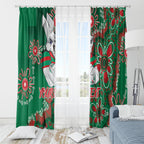 Personalised Rabbitohs NAIDOC Week 2024 Window Curtain Aboriginal Fire Burning Sparks