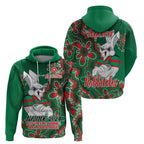 Personalised Rabbitohs NAIDOC Week 2024 Zip Hoodie Aboriginal Fire Burning Sparks