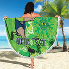 Personalised Raiders NAIDOC Week 2024 Beach Blanket Aboriginal Fire Burning Sparks