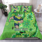 Personalised Raiders NAIDOC Week 2024 Bedding Set Aboriginal Fire Burning Sparks