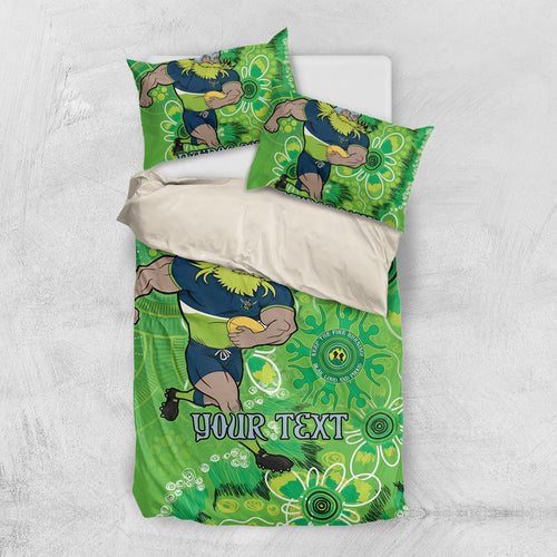 Personalised Raiders NAIDOC Week 2024 Bedding Set Aboriginal Fire Burning Sparks