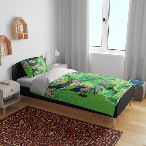 Personalised Raiders NAIDOC Week 2024 Bedding Set Aboriginal Fire Burning Sparks