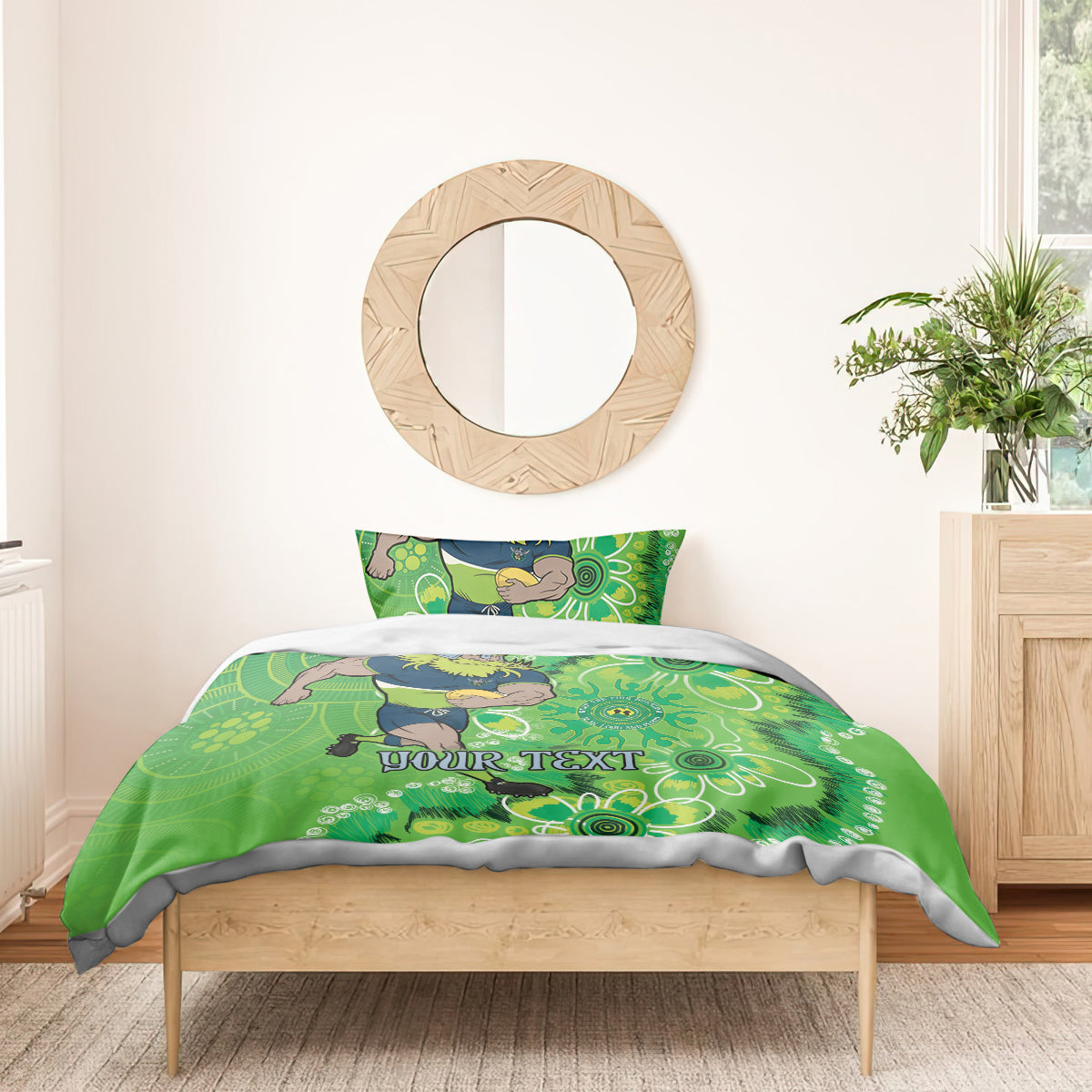 Personalised Raiders NAIDOC Week 2024 Bedding Set Aboriginal Fire Burning Sparks