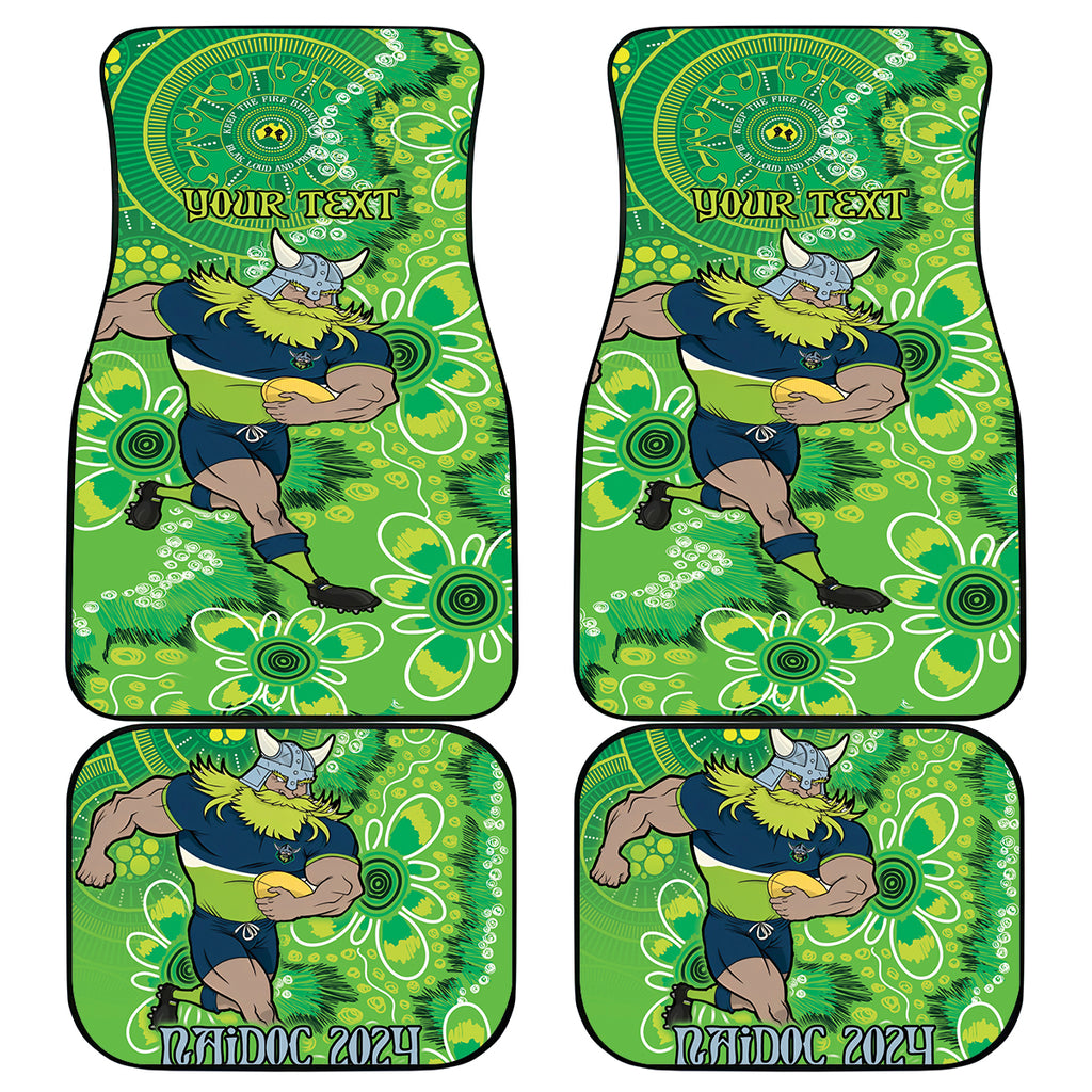 Personalised Raiders NAIDOC Week 2024 Car Mats Aboriginal Fire Burning Sparks