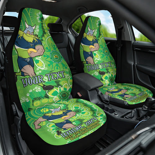 Personalised Raiders NAIDOC Week 2024 Car Seat Cover Aboriginal Fire Burning Sparks