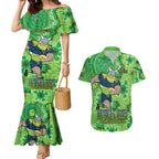 Personalised Raiders NAIDOC Week 2024 Couples Matching Mermaid Dress and Hawaiian Shirt Aboriginal Fire Burning Sparks