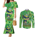 Personalised Raiders NAIDOC Week 2024 Couples Matching Mermaid Dress and Long Sleeve Button Shirt Aboriginal Fire Burning Sparks