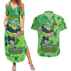 Personalised Raiders NAIDOC Week 2024 Couples Matching Summer Maxi Dress and Hawaiian Shirt Aboriginal Fire Burning Sparks