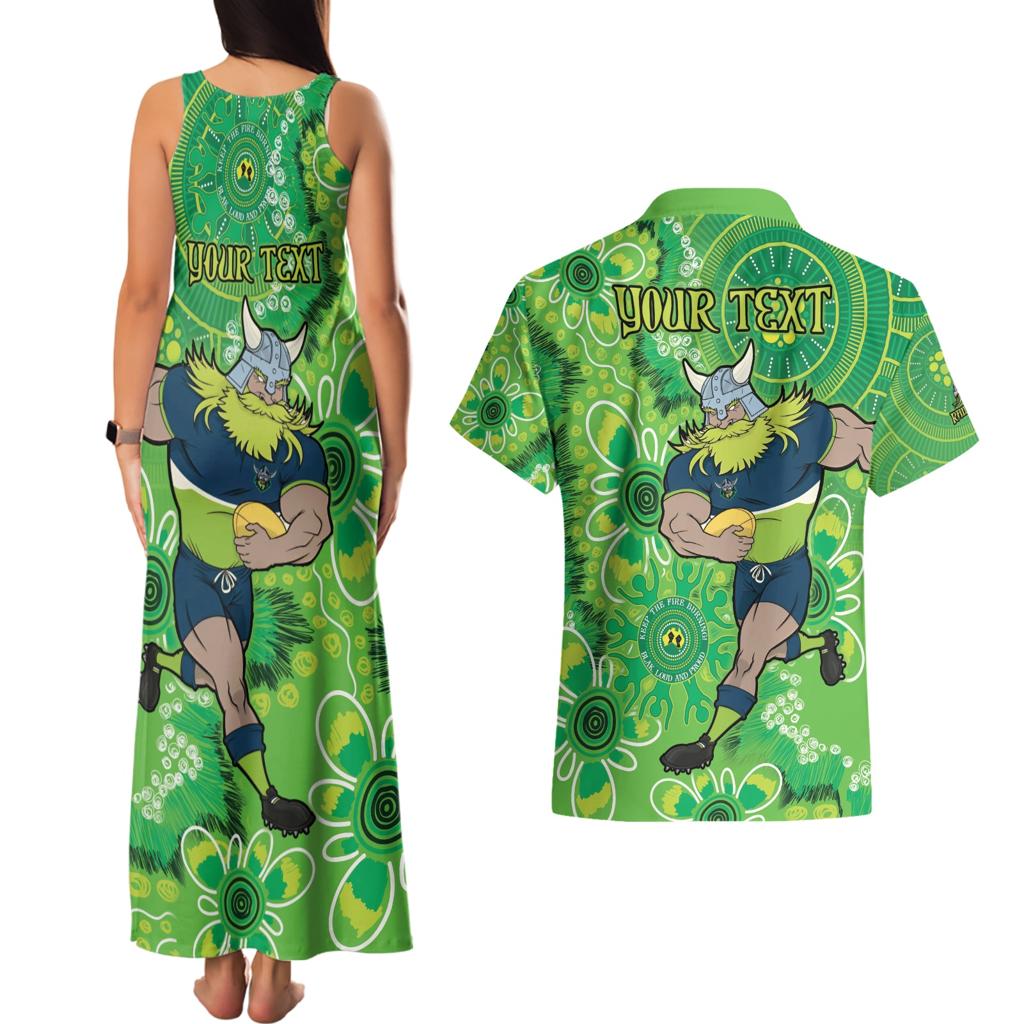 Personalised Raiders NAIDOC Week 2024 Couples Matching Tank Maxi Dress and Hawaiian Shirt Aboriginal Fire Burning Sparks