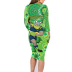 Personalised Raiders NAIDOC Week 2024 Family Matching Long Sleeve Bodycon Dress and Hawaiian Shirt Aboriginal Fire Burning Sparks
