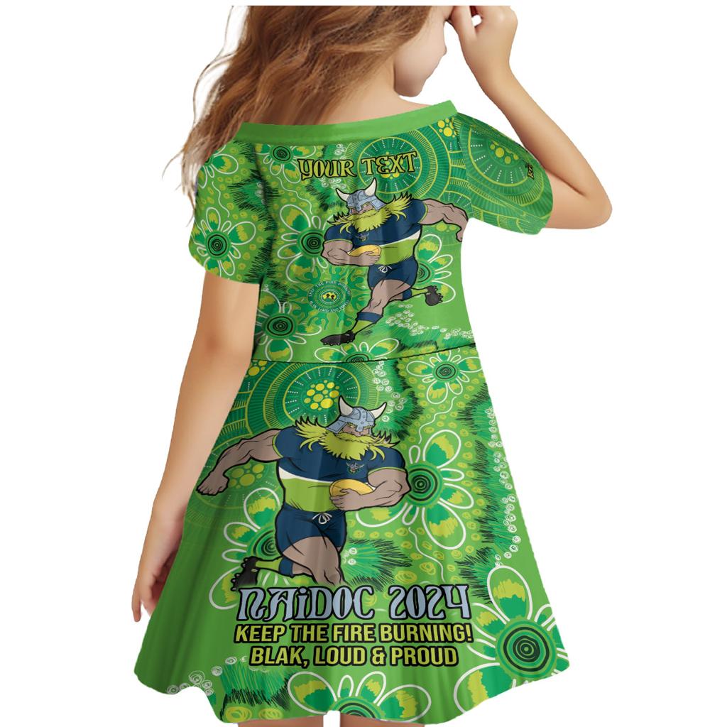 Personalised Raiders NAIDOC Week 2024 Family Matching Mermaid Dress and Hawaiian Shirt Aboriginal Fire Burning Sparks