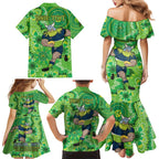 Personalised Raiders NAIDOC Week 2024 Family Matching Mermaid Dress and Hawaiian Shirt Aboriginal Fire Burning Sparks