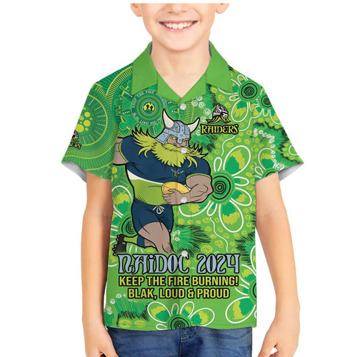 Personalised Raiders NAIDOC Week 2024 Family Matching Mermaid Dress and Hawaiian Shirt Aboriginal Fire Burning Sparks