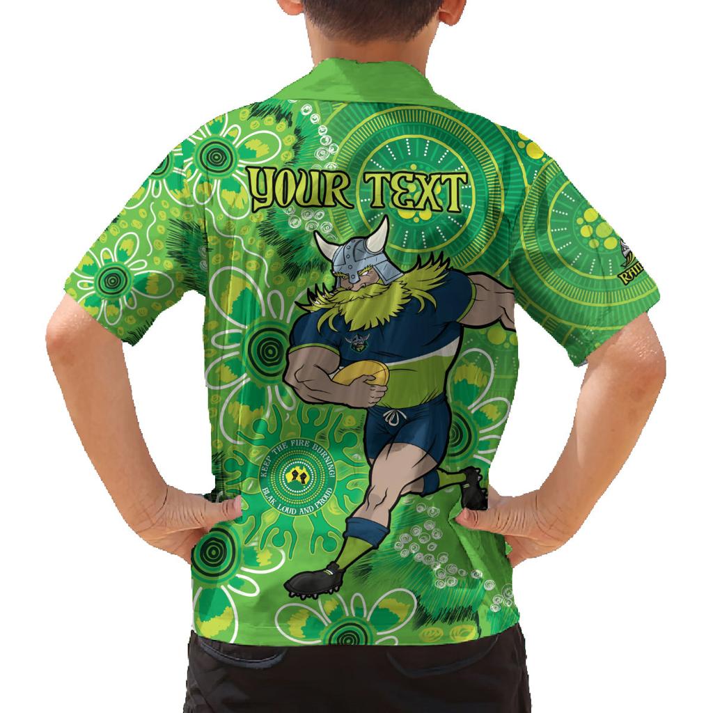 Personalised Raiders NAIDOC Week 2024 Family Matching Off Shoulder Maxi Dress and Hawaiian Shirt Aboriginal Fire Burning Sparks