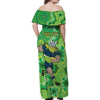 Personalised Raiders NAIDOC Week 2024 Family Matching Off Shoulder Maxi Dress and Hawaiian Shirt Aboriginal Fire Burning Sparks