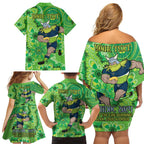 Personalised Raiders NAIDOC Week 2024 Family Matching Off Shoulder Short Dress and Hawaiian Shirt Aboriginal Fire Burning Sparks