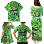 Personalised Raiders NAIDOC Week 2024 Family Matching Puletasi and Hawaiian Shirt Aboriginal Fire Burning Sparks