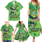 Personalised Raiders NAIDOC Week 2024 Family Matching Summer Maxi Dress and Hawaiian Shirt Aboriginal Fire Burning Sparks