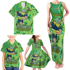 Personalised Raiders NAIDOC Week 2024 Family Matching Tank Maxi Dress and Hawaiian Shirt Aboriginal Fire Burning Sparks