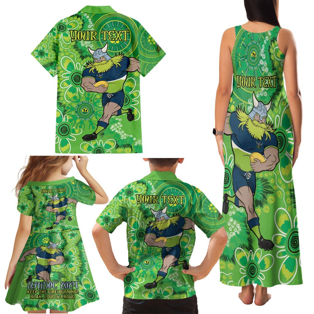 Personalised Raiders NAIDOC Week 2024 Family Matching Tank Maxi Dress and Hawaiian Shirt Aboriginal Fire Burning Sparks