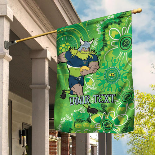 Personalised Raiders NAIDOC Week 2024 Garden Flag Aboriginal Fire Burning Sparks