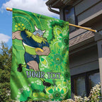 Personalised Raiders NAIDOC Week 2024 Garden Flag Aboriginal Fire Burning Sparks