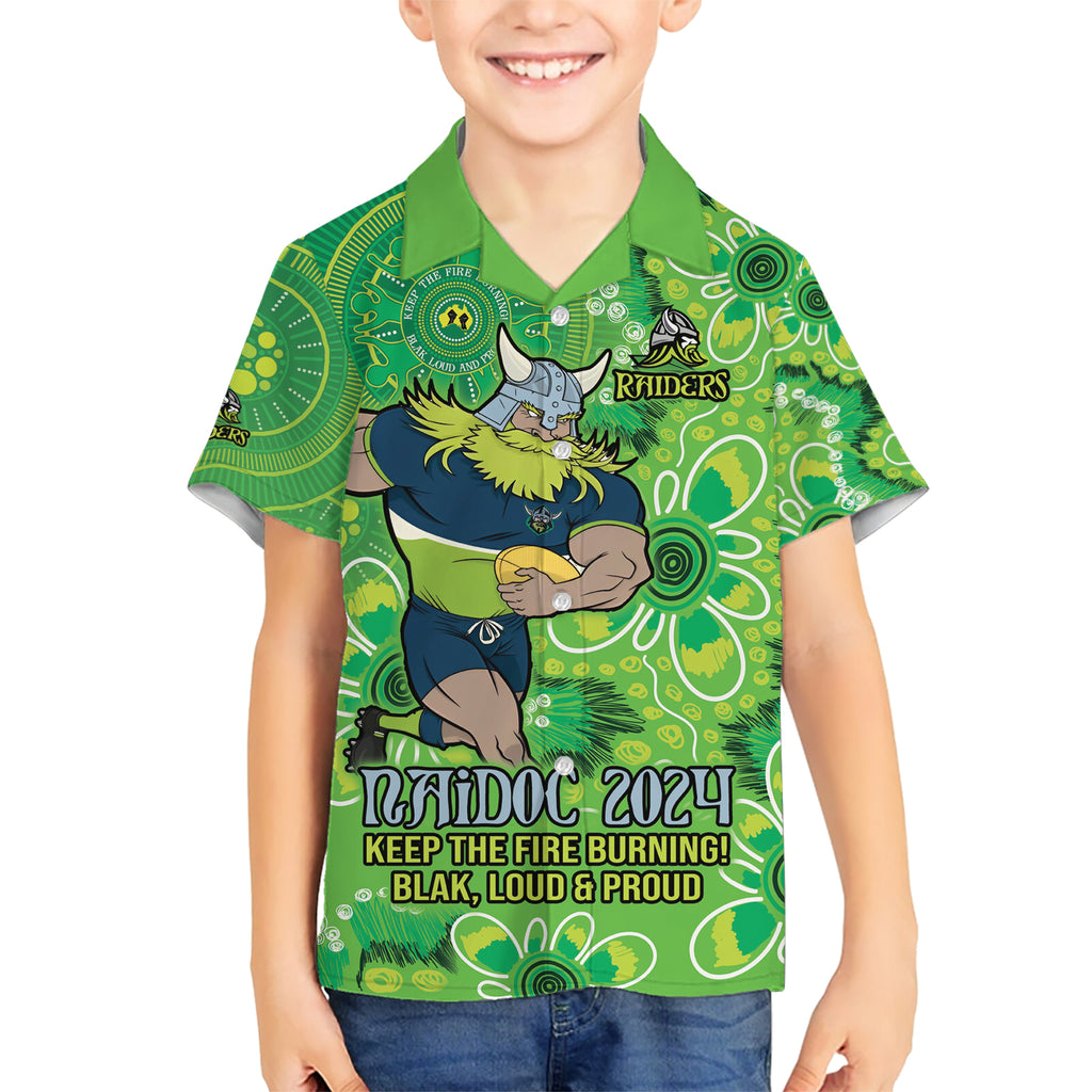 Personalised Raiders NAIDOC Week 2024 Hawaiian Shirt Aboriginal Fire Burning Sparks