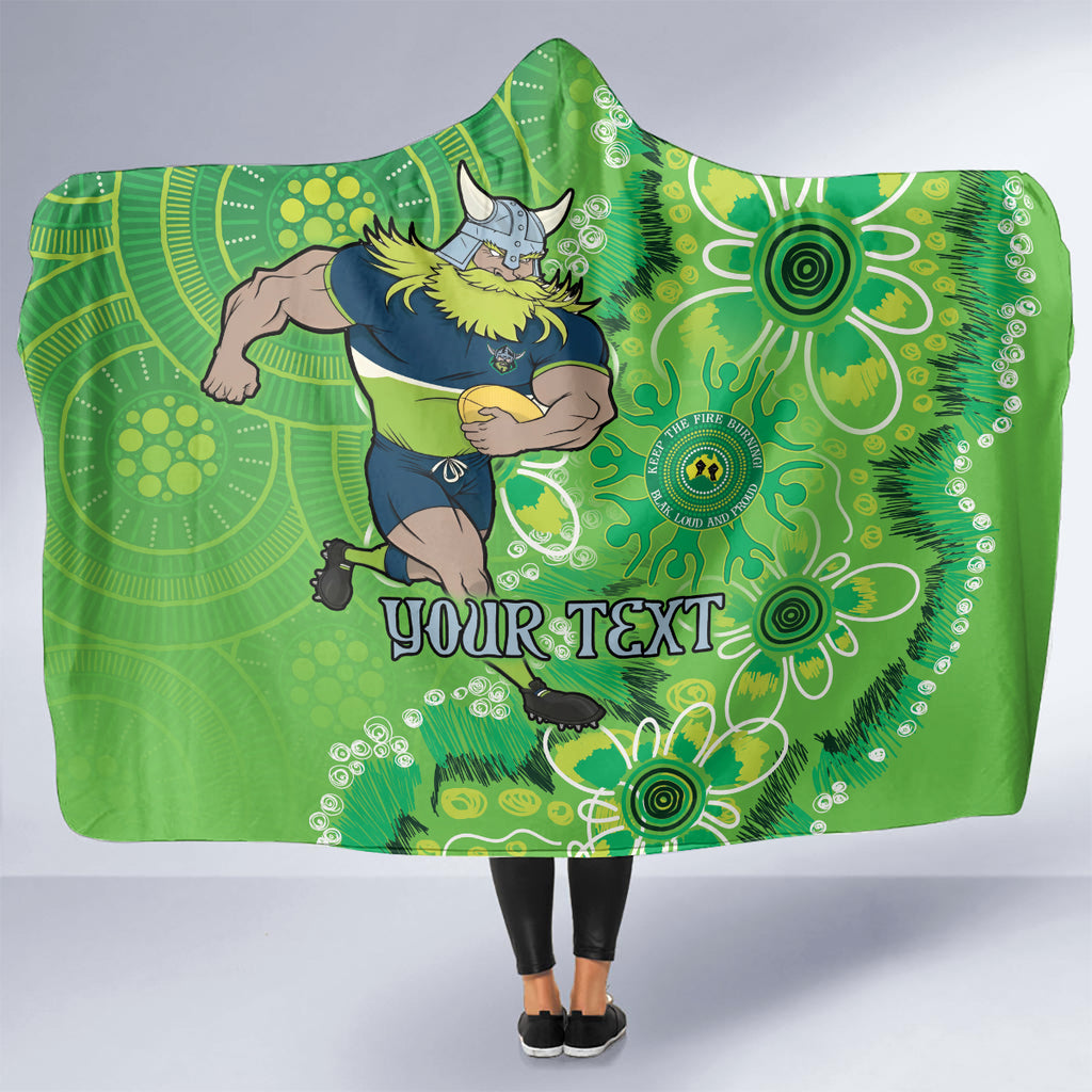 Personalised Raiders NAIDOC Week 2024 Hooded Blanket Aboriginal Fire Burning Sparks