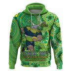 Personalised Raiders NAIDOC Week 2024 Hoodie Aboriginal Fire Burning Sparks