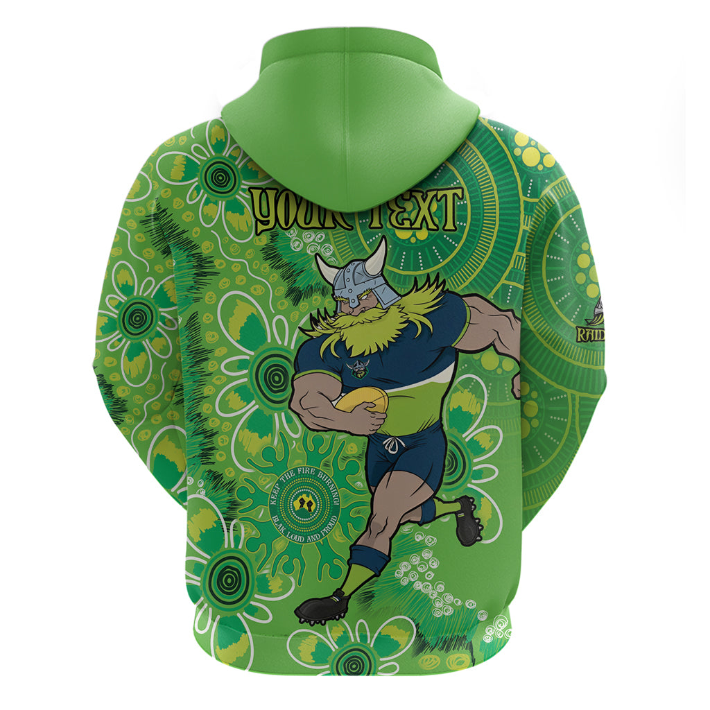 Personalised Raiders NAIDOC Week 2024 Hoodie Aboriginal Fire Burning Sparks