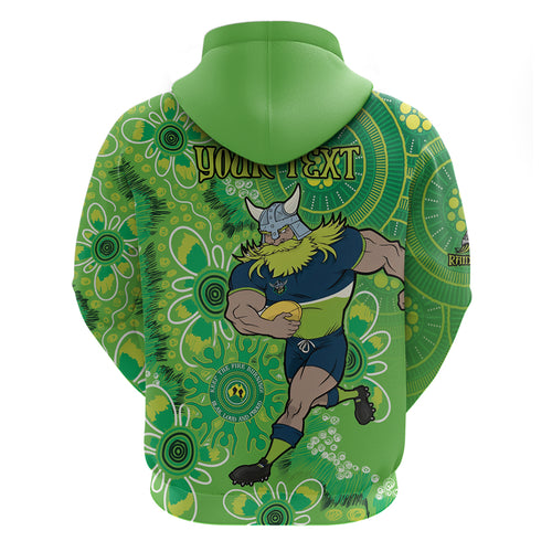 Personalised Raiders NAIDOC Week 2024 Hoodie Aboriginal Fire Burning Sparks