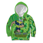 Personalised Raiders NAIDOC Week 2024 Kid Hoodie Aboriginal Fire Burning Sparks