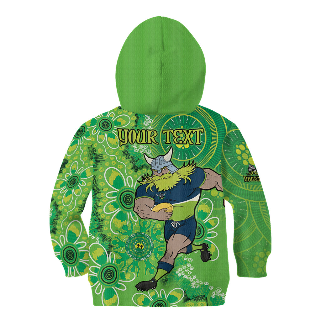 Personalised Raiders NAIDOC Week 2024 Kid Hoodie Aboriginal Fire Burning Sparks
