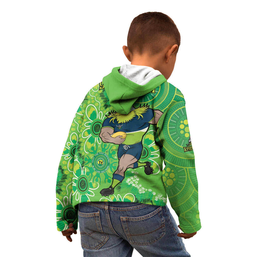 Personalised Raiders NAIDOC Week 2024 Kid Hoodie Aboriginal Fire Burning Sparks
