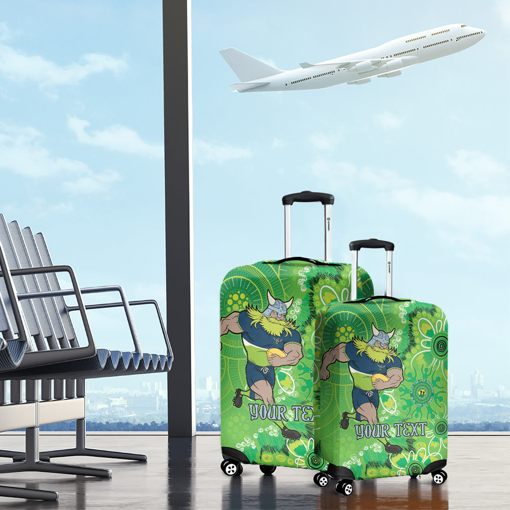 Personalised Raiders NAIDOC Week 2024 Luggage Cover Aboriginal Fire Burning Sparks