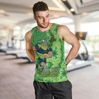 Personalised Raiders NAIDOC Week 2024 Men Tank Top Aboriginal Fire Burning Sparks