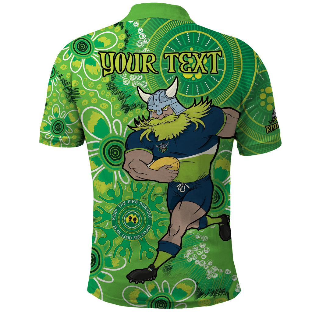 Personalised Raiders NAIDOC Week 2024 Polo Shirt Aboriginal Fire Burning Sparks