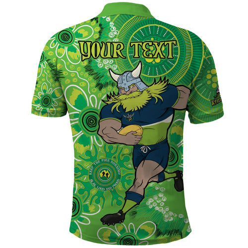 Personalised Raiders NAIDOC Week 2024 Polo Shirt Aboriginal Fire Burning Sparks