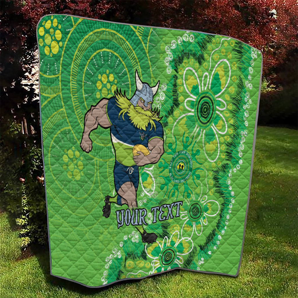 Personalised Raiders NAIDOC Week 2024 Quilt Aboriginal Fire Burning Sparks