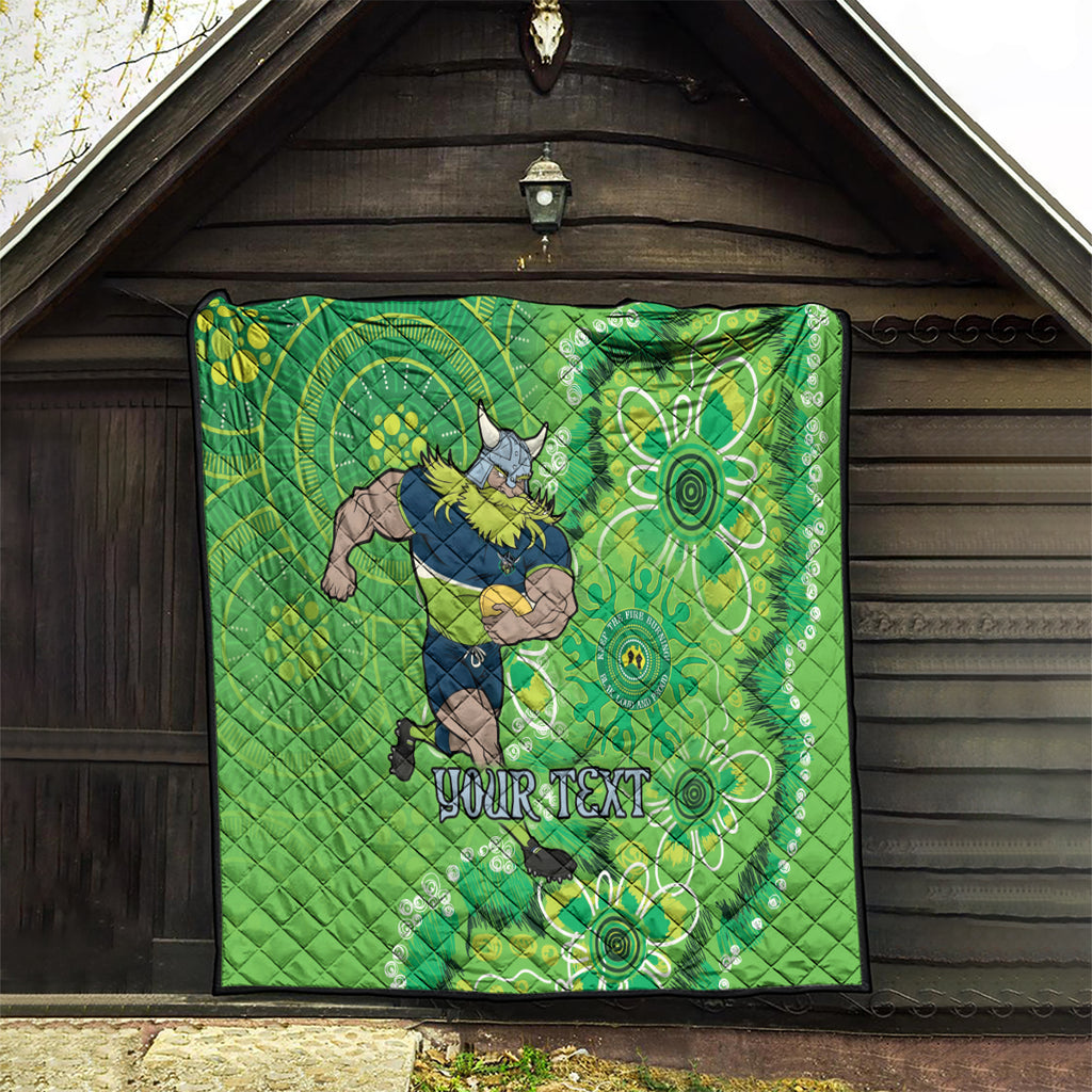 Personalised Raiders NAIDOC Week 2024 Quilt Aboriginal Fire Burning Sparks