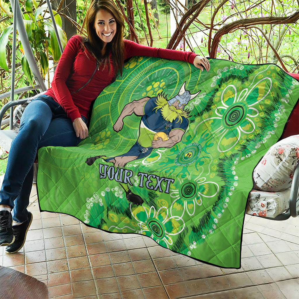 Personalised Raiders NAIDOC Week 2024 Quilt Aboriginal Fire Burning Sparks