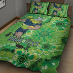 Personalised Raiders NAIDOC Week 2024 Quilt Bed Set Aboriginal Fire Burning Sparks
