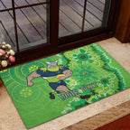 Personalised Raiders NAIDOC Week 2024 Rubber Doormat Aboriginal Fire Burning Sparks