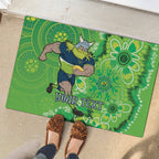 Personalised Raiders NAIDOC Week 2024 Rubber Doormat Aboriginal Fire Burning Sparks